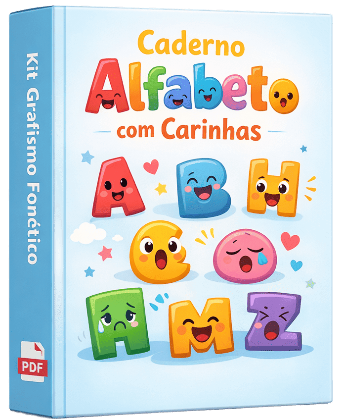 Caderno Alfabeto com Carinhas