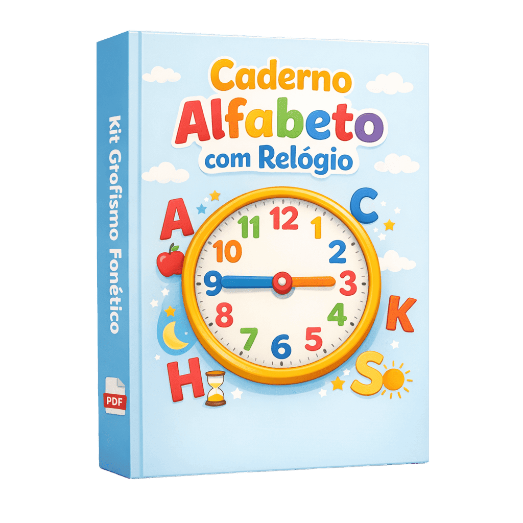 Caderno Alfabeto com Relógio